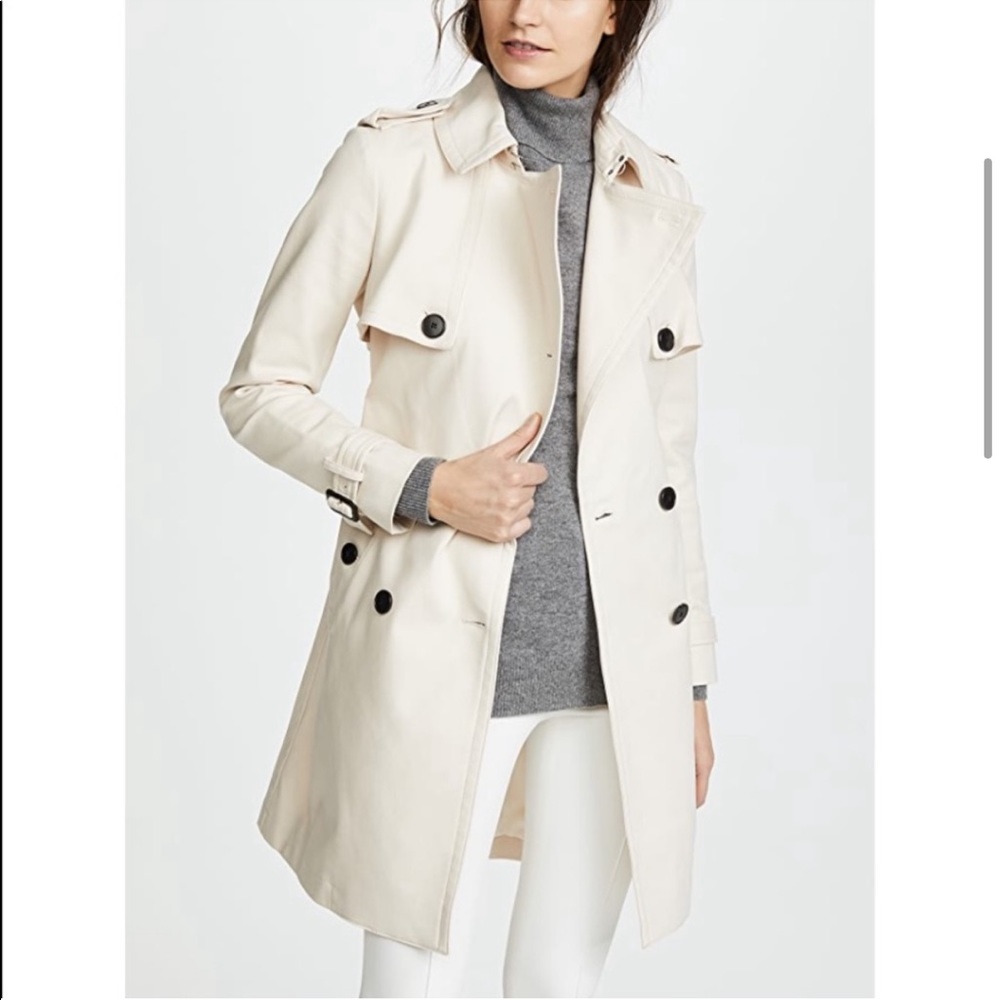 Club Monaco | Matie trench coat in light blush off white